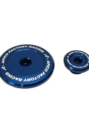 Apico Blok pluggen aluminium blauw Yamaha YZ 250F 14- & YZ 450F 10- & WR 250F 15- & WR 450F 16- Beperkte Voorraad
