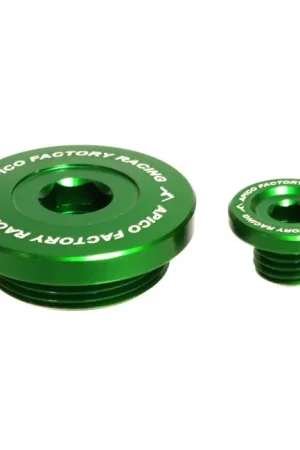 Apico Blok pluggen aluminium groen Kawasaki KX 250F 11- & KX 450F 09- Direct Verzonden