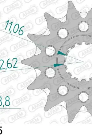 Meest Verkocht AFAM voortandwiel 14 tands met moddergroef KTM / Husqvarna
