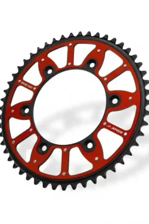 Exclusieve Aanbieding Airtime achtertandwiel 49 tands staal/aluminium met rode binnenring Honda CR/CRF 125/250/450/500 & XR 250/400/650
