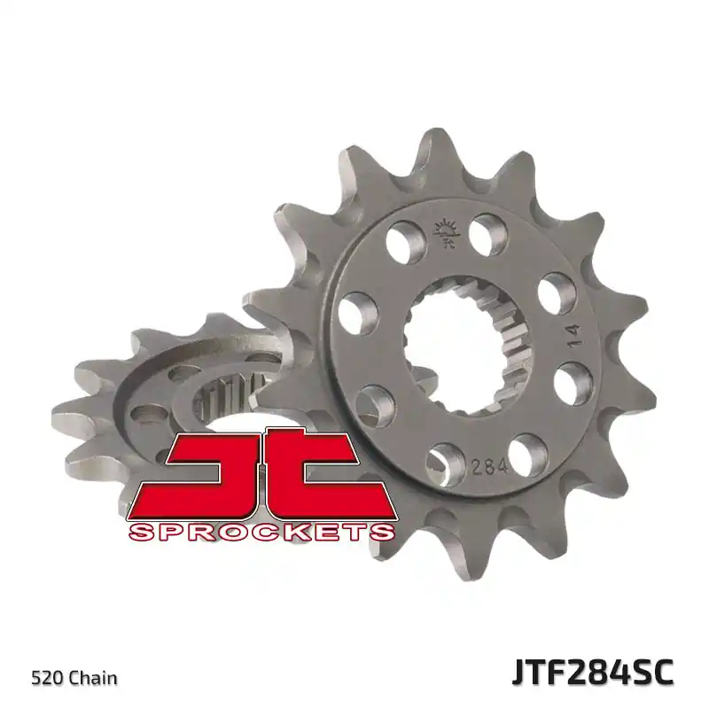 JT voortandwiel 14 tands met moddergroef Honda CR 250R 88-07 & CR 500R 88-01 & CRF 250R/RX 22- & CRF 450R 02- & CRF 450RX 17-19 & CRF 450X 12-16 & TRX 450R 12-14 Uitverkoop
