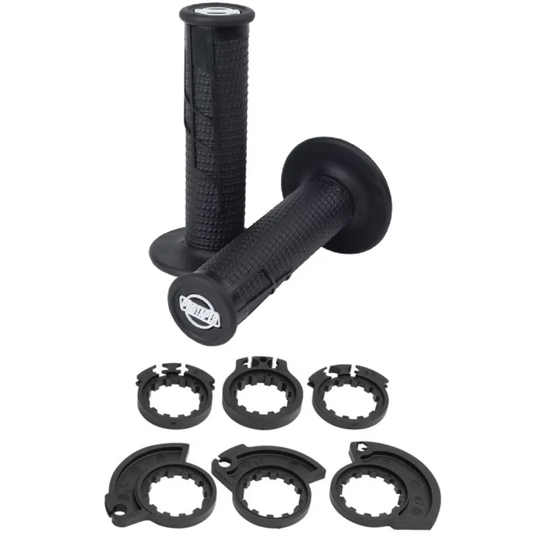 Pro Taper Lock-On handvaten alle 2+ 4 takt Half Waffle Zwart Speciale Aanbieding