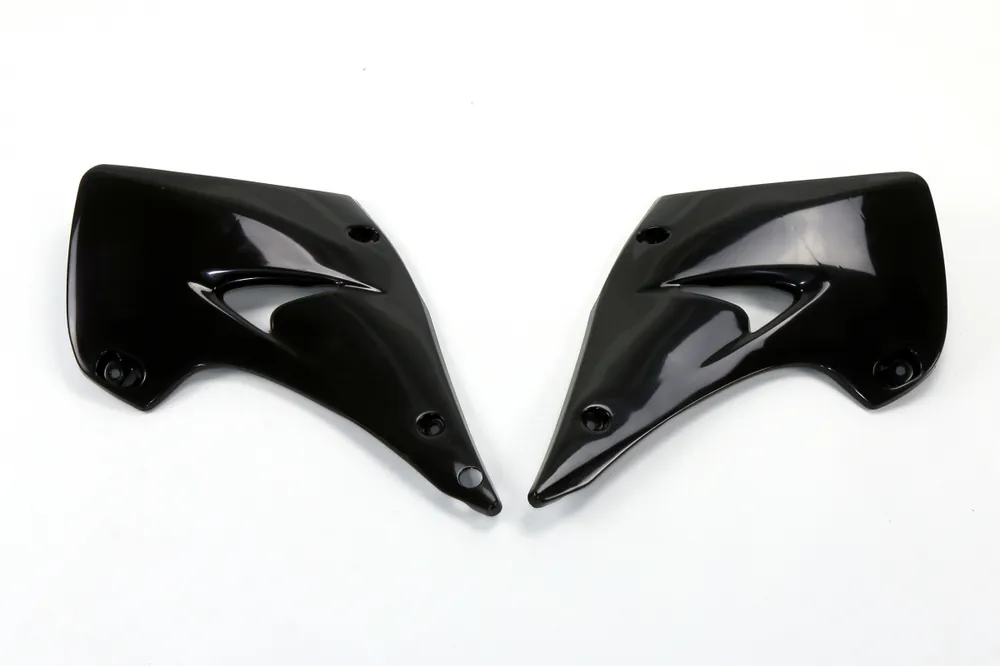 UFO radiator kappen Zwart Kawasaki KX 125/250 03-08 Hoge Kwaliteit
