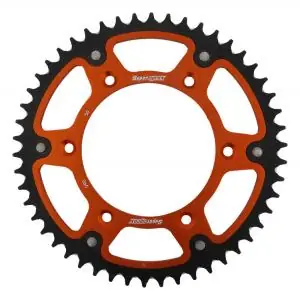 Merkproduct Supersprox achtertandwiel staal/aluminium met oranje binnenring 49 tands KTM SX 85 04- & SX 105 06-11 & Husqvarna TC 85 14-