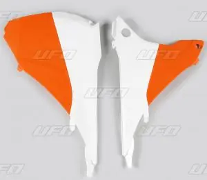 Tijdelijk Beschikbaar UFO luchtfilter kappen Wit / Oranje KTM EXC/EXC-F 125/200/250/300/450/500 14-16
