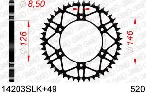 AFAM achtertandwiel 50 tands staal met moddergroef Suzuki RM/RM-Z 125/250/450 80- Bestel Nu