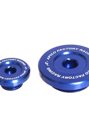 Alleen Vandaag Apico Blok pluggen aluminium blauw Yamaha YZ 450F 06-09, WR 250F 03-14, WR 450F 03-15