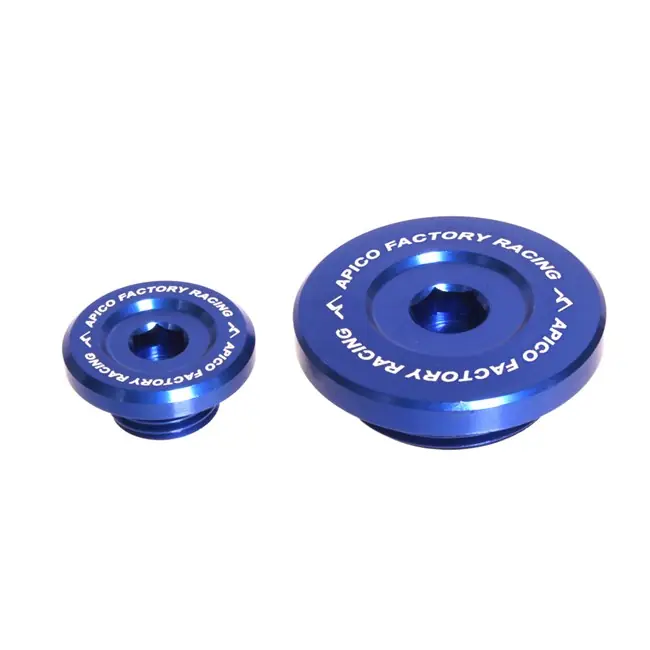 Alleen Vandaag Apico Blok pluggen aluminium blauw Yamaha YZ 450F 06-09, WR 250F 03-14, WR 450F 03-15