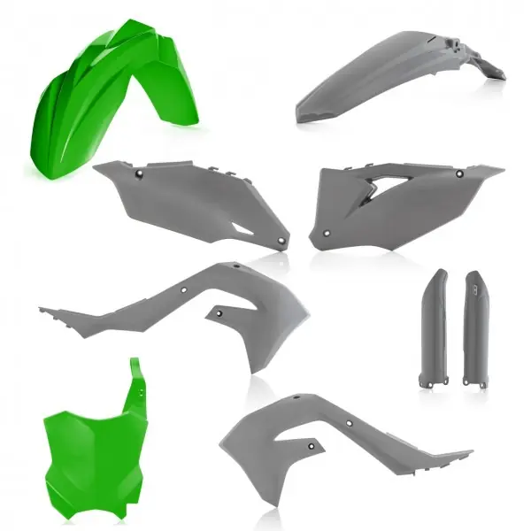 Betaalbaar Acerbis full plastic kit Groen / Grijs Kawasaki KX 250F 2021-2024 & KX 450F 2019-2023