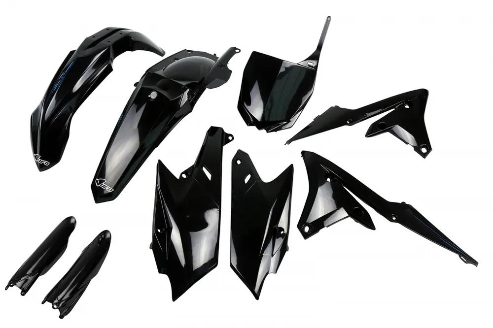 UFO plastic kit Zwart Yamaha YZ 250F 14-18 & YZ 450F 14-17 ( full kit ) Snelle Levering