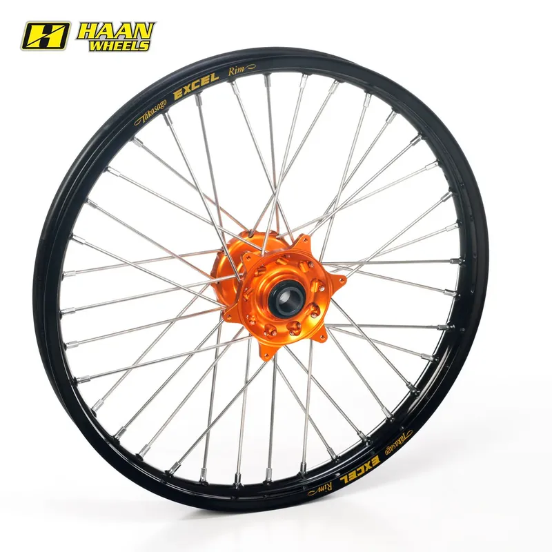 Excel voorwiel compleet zwarte velg + Haan Wheels oranje naaf 17-1.40 KTM SX 85 kleine wielen 12- & Husqvarna TC 85 14- Rechtstreeks Van De Fabrikant
