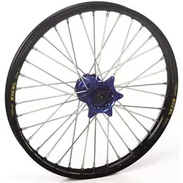 Excel voorwiel compleet zwarte velg + Haan Wheels blauwe naaf 21-1.60 KTM SX/SX-F 15- & EXC/EXC-F 16- & Husqvarna TC/FC 15- & TE/FE 16- Dagaanbieding