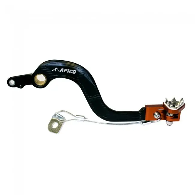 Laatste Kans Apico Rempedaal + Brake Saver zwart / oranje KTM SX 125/250/300/380/525 03-06 & SX-F 250/450 03-06 & EXC 125/200/250/300/400/450/525 04-07