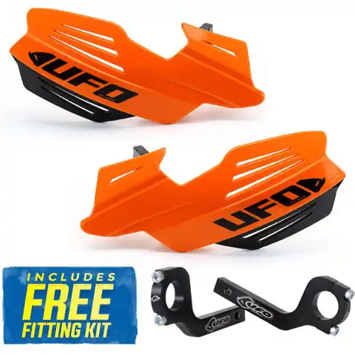UFO Vulcan Handkappen + montageset KTM Oranje / Zwart Rechtstreeks Van De Fabrikant