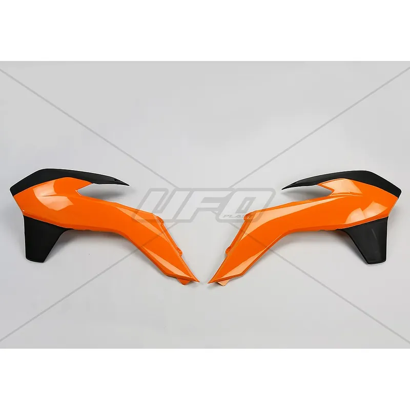 UFO radiator kappen Zwart / Oranje KTM EXC 125/200/250/300/350/450/500 14-16 & SX/SX-F 125/150/250/350/450 13-15 Must-Have