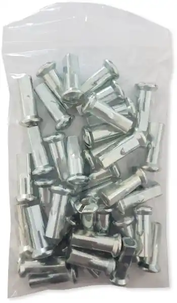 Korting Haan Wheels nippel set zilver voor 36 spaken Honda/Kawasaki/KTM/Suzuki/Husqvarna/Yamaha ( 4mm spaken )