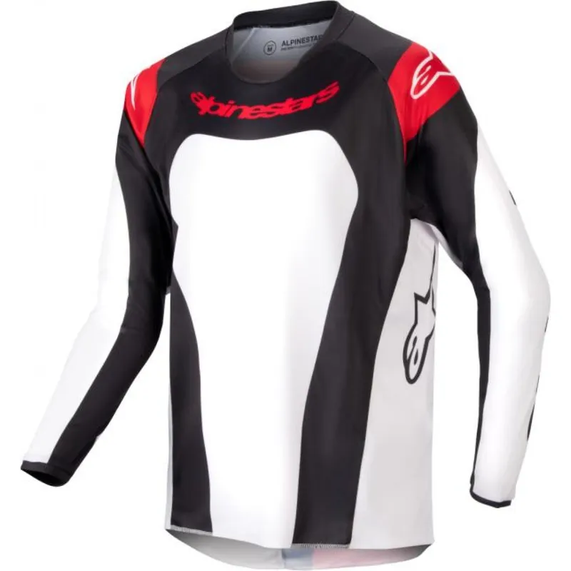 Hete Deal Alpinestars 2024 Racer Ocuri Kinder cross shirt Rood / Wit / Zwart