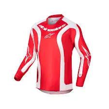 Alpinestars 2024 Racer Lurv Kinder cross shirt Rood / Wit Actieprijs