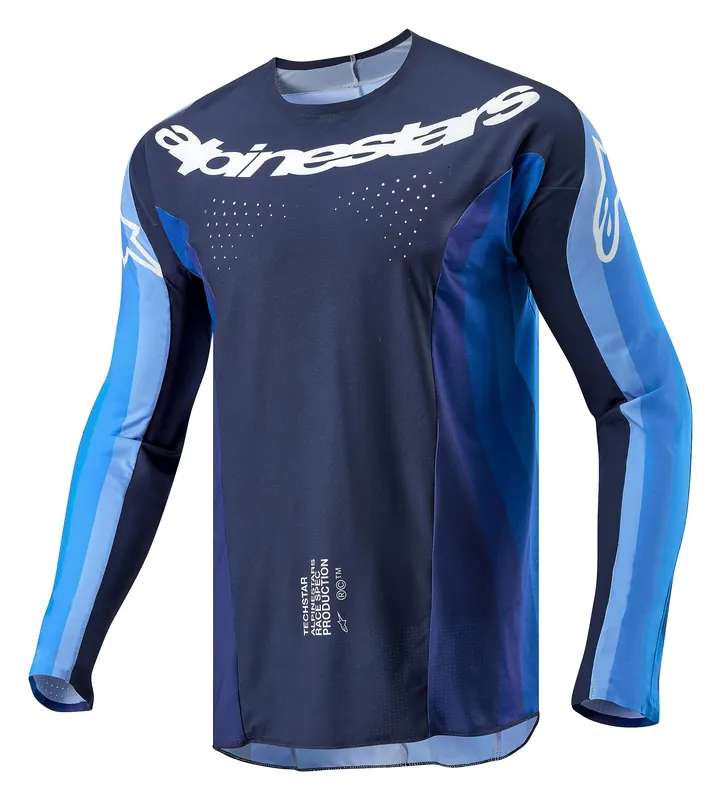 Alpinestars 2024 Techstar Pneuma volwassen cross shirt Donker Navy Licht blauw Weekendaanbieding