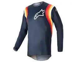 Alpinestars 2023 Fluid Corsa volwassen cross shirt Donker Blauw Finale Uitverkoop