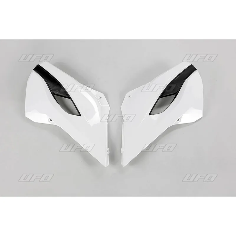 UFO Radiator Kappen Wit / Zwart Husqvarna TC 125 14-15 & TC 250 14-16 & FC 250/350/450 14-15 & TE 125/250/300 14-16 & FE 250/350/450/501 14-16 Lage Prijs