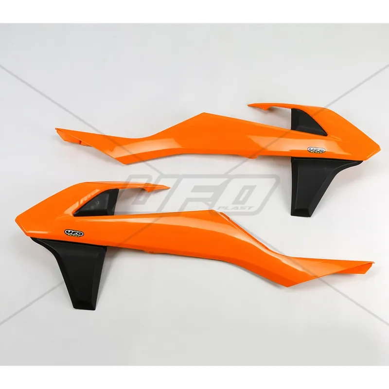 Dagaanbieding UFO radiator kappen Zwart / Oranje KTM SX 125/150/250 16-18 & SX-F 250/350/450 16-18 & EXC 250/300 17-19 & EXC-F 250/350/450/500 17-19