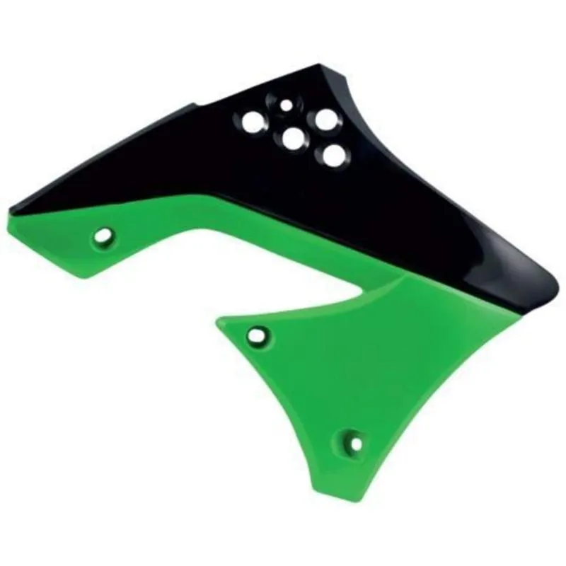 Bestseller Polisport Radiator Kappen Zwart / Groen Kawasaki KX 250F 06-08