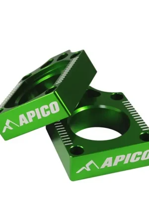 Apico achteras blokken Groen Kawasaki KX 125/250 03-08 & KX 250F 04- & KX 450F 06- Superprijs