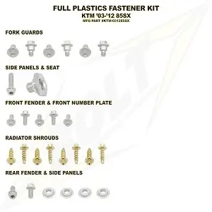 Bolt Volledige plastic set schroeven set KTM SX 50 02- & Husqvarna TC 50 17- & Gas Gas MC 50 21 Korting