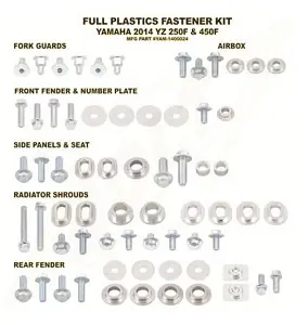 Rechtstreeks Van De Fabrikant Bolt Volledige plastic set schroeven set Yamaha YZ 250F 14-18 & YZ 450F 14-17 & WR 250F 15-19 & WR 450F 16-18