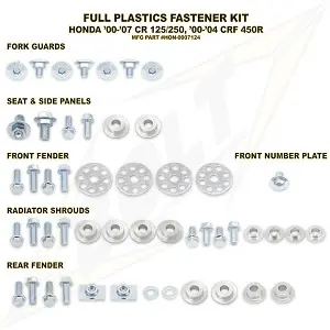Direct Beschikbaar Bolt Volledige plastic set schroeven set Honda CR 125R/250R 00-07 & CRF 450R 02-04