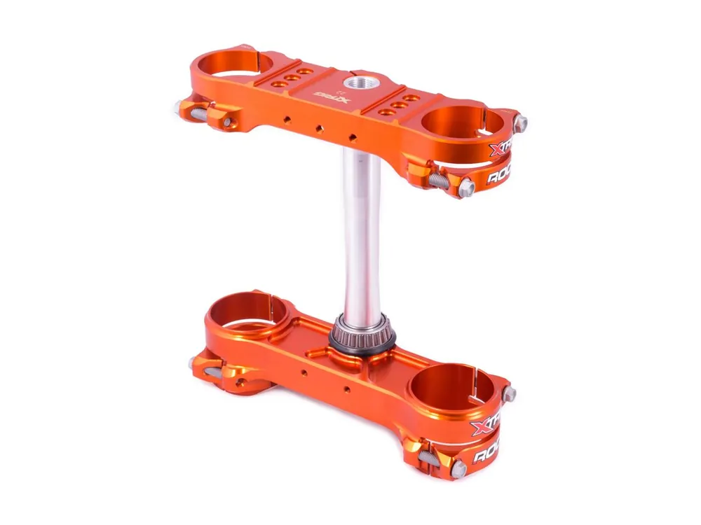 Bestseller X-Trig Rocs kroonplaten met offset 22mm PHDS Oranje KTM SX/SX-F 125/150/250/350/450 13-20 & EXC-F 250/350/450/500 17-19 & Husqvarna TC/FC 125/250/350/450 14-20 & FE 250/350/450 17-19