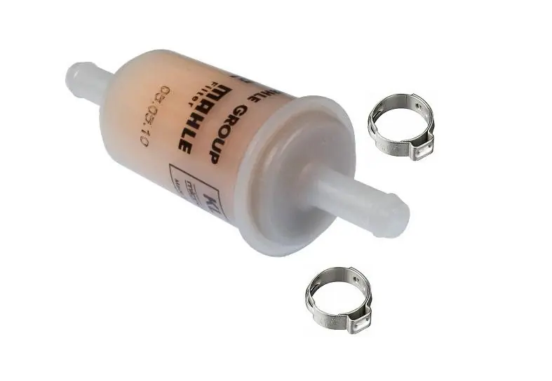 Mahle benzine filter KL97 8,1mm transparant + 2 klemmen Actieprijs