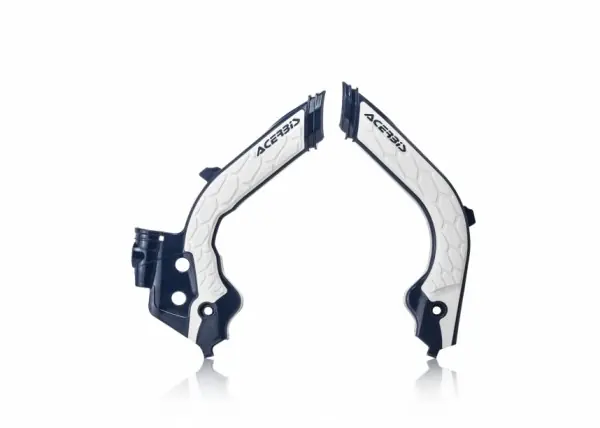 Hete Deal Acerbis X-Grip frame beschermers wit / blauw Husqvarna TC/FC 125/250/350/450 19- & TE 250i/300i 20 & FE 250/350/450/501 20 & Gas Gas EC/MC 125/250/300/350F 2021-