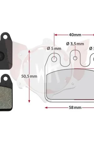 CRG VEN05 remblokken achterrem zwart origineel Merkproduct