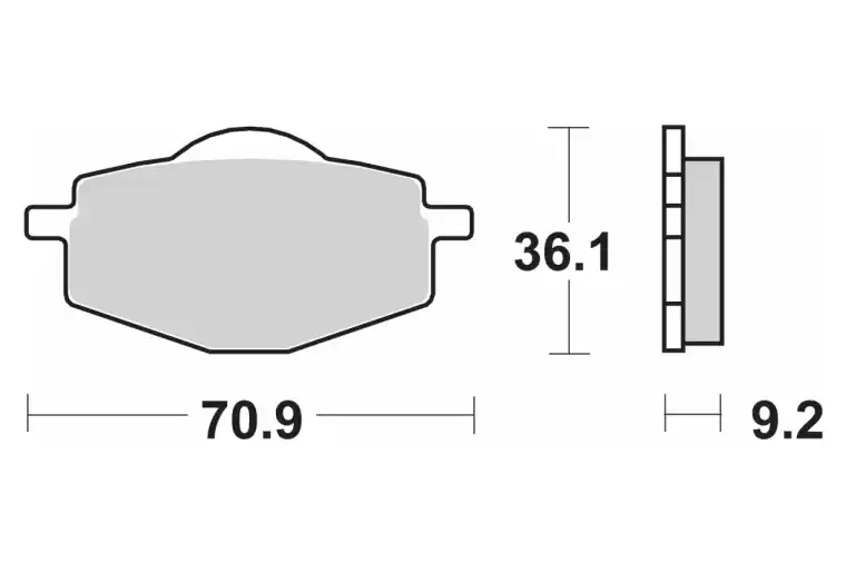 107HF BRAKE PADS ORGANIC Hoge Kwaliteit
