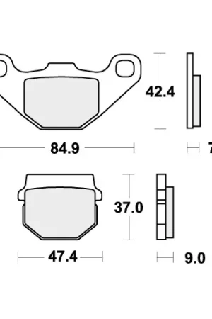 Weekendaanbieding 544HF BRAKE PADS ORGANIC