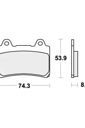 Weekendaanbieding 613HF BRAKE PADS ORGANIC