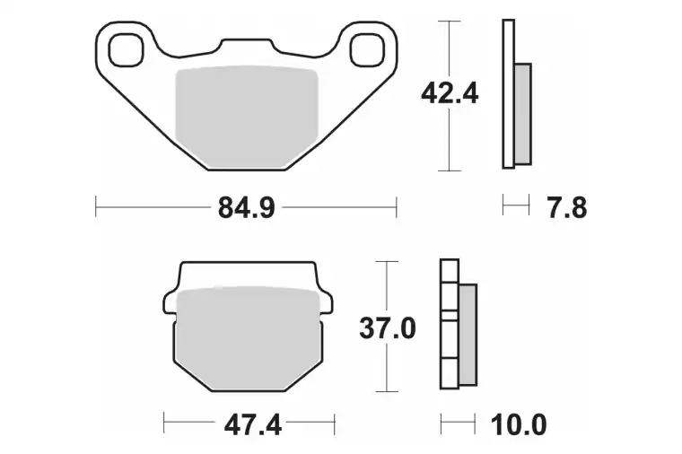 102CT BRAKE PADS ORGANIC Koopje