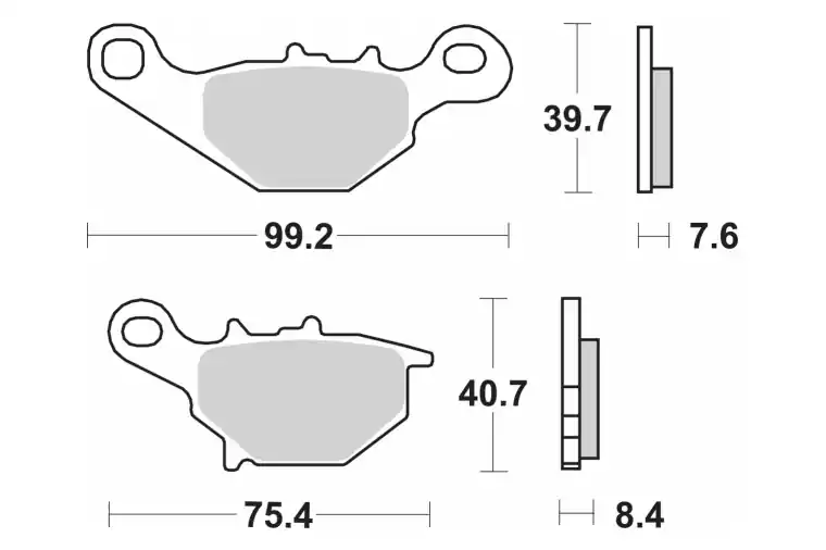 122CT BRAKE PADS ORGANIC Lage Prijs