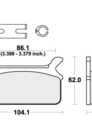 Weekendaanbieding 668H.HF BRAKE PADS ORGANIC