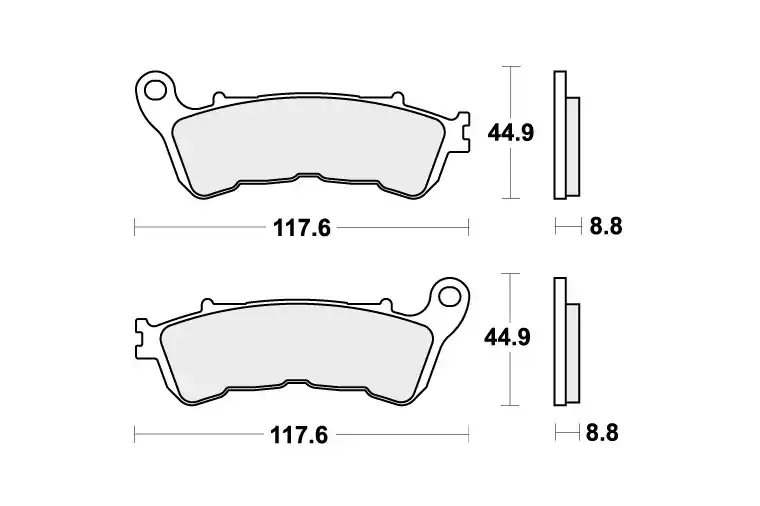 Uitverkoop 828HF BRAKE PADS ORGANIC