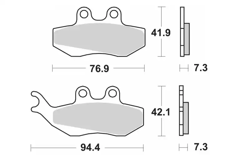120MS BRAKE PADS SINTER Uitverkoop