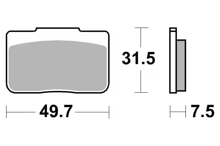 942RQ BRAKE PADS ORGANIC RACING Finale Uitverkoop