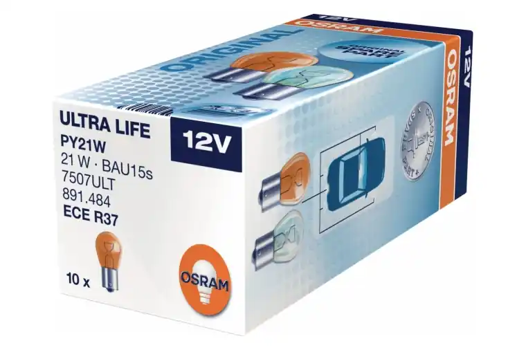 12V 21W PY21W BAU15S ORANGE ULTRA LIFE Laatste Versie