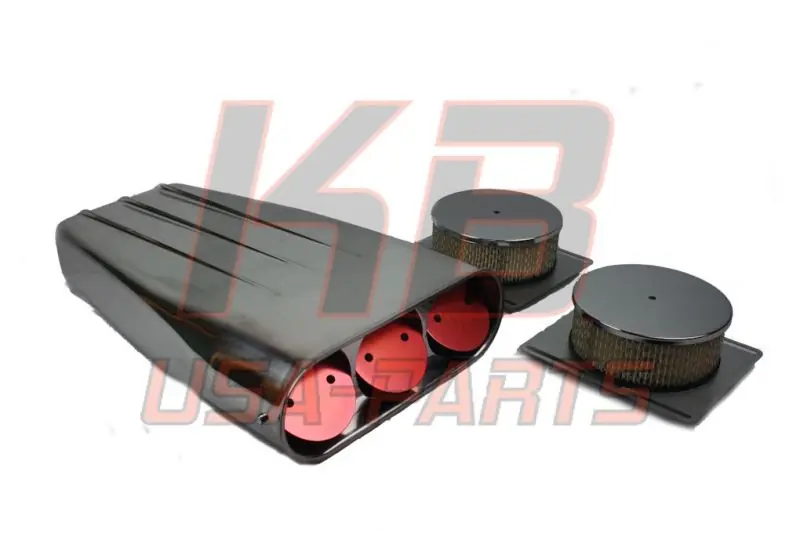 R-5239 | air scoop luchtfilter voor dubbele 4bbl carburateurs gepolijst alluminium. Hete Deal
