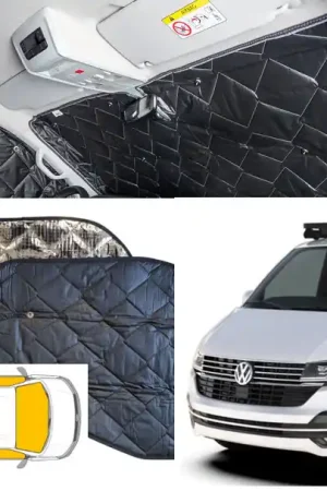 Direct Beschikbaar Raamisolatie Volkswagen T6 T6.1 Black line Voorzijde 3 delig