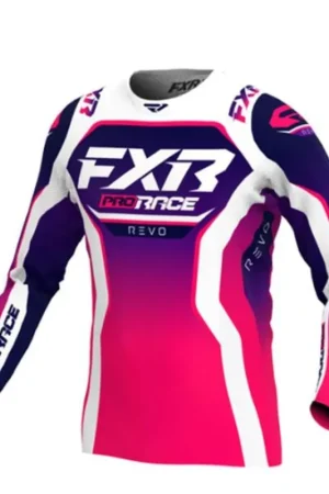 Speciale Aanbieding FXR | Jeugd Cross Shirt Revo 25 Razz Wit/Roze