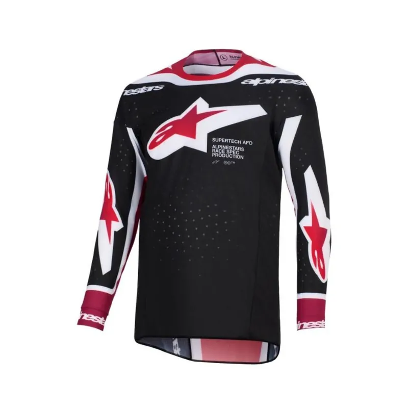Alpinestars | Cross Shirt Supertech AFD Vista Zwart/Rood Favoriet