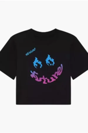 Fox | Womens Hello Fox Baby T-shirt Zwart Fabrieksprijs